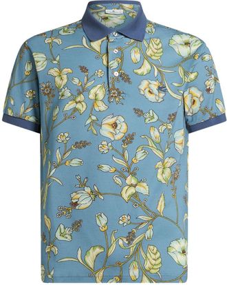 Etro Polo a fiori - Blu