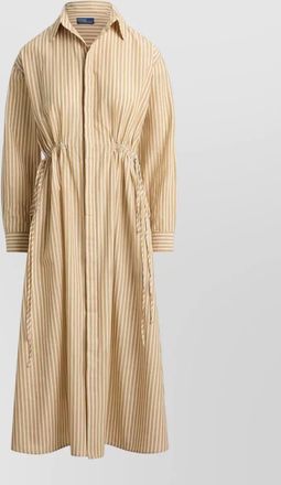 Polo Ralph Lauren striped shirt dress drawcord waist detail