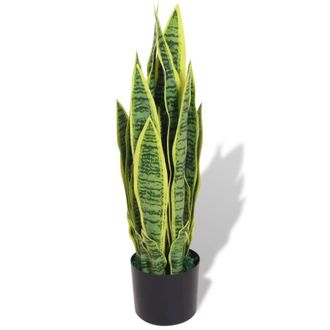 vidaXL Planta Sansevieria Artificial Con Macetero 65 Cm Verde Vidaxl