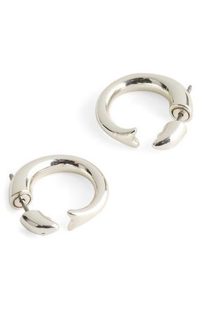 Madewell Fish Split Hoop Earrings in Warm Silver at Nordstrom