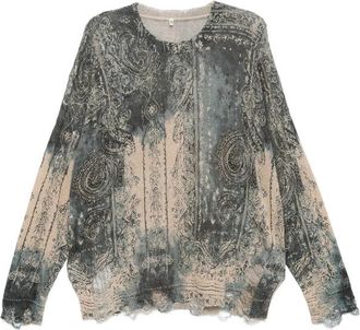 R13 Bandana Distressed Sweater