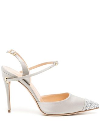 Jennifer Chamandi Vittorio pumps met kristallen - Zilver