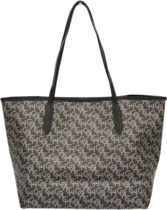 Coach Pre-owned Tote Bags, female, Black, Size: ONE SIZE Pre-owned City Tote Signature Monogram Cf342