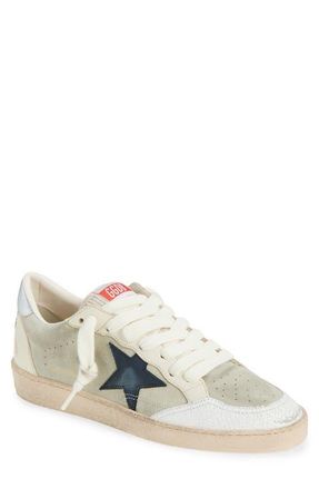 Golden Goose Ball Star Low Top Sneaker in Grey/white/beige/navy at Nordstrom, Size 12Us