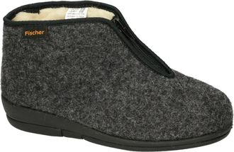 Fischer Schoenen, Dames, Grijs, 37 EU, Wol, 203597 High Felt Slipper
