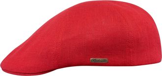 Sterkowski Rusty Cap | 100% Linen Flat for Men and Women Summer Golf English Duckbill Caps Irish Spring Peak Boys Sun Hat UK 6 7/8 Red