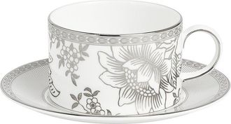 Wedgwood Silver Tonquin Teacup Saucer