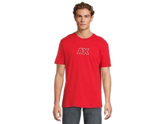 A|X Armani Exchange Heavy Cotton Jersey T-shirt Mens T Shirt Haute Red : LG