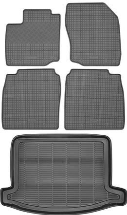OEM Juego De Alfombrillas De Goma Para Coche Y Alfombrilla Para Maletero Para Honda Civic Ix Hatchback (2012-2017)