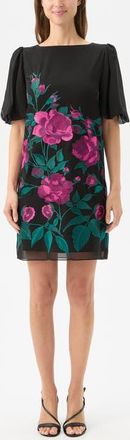 Trina Turk Luv Puff Sleeve Embroidered Dress in Multi at Nordstrom, Size 12