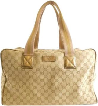 Gucci Pre-owned Handbags, female, Beige, Size: ONE SIZE Pre-owned Boston bag
