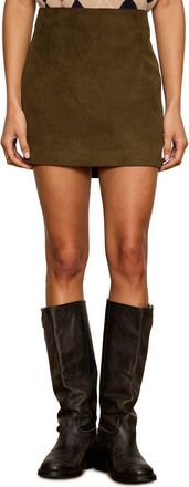 Sanctuary All In Faux Suede Miniskirt in Light Green at Nordstrom, Size 10