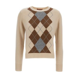 Max Mara Dames, Truien, Beige, Maat: M Wol