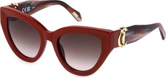 Just Cavalli SJC143V 09LB Womens Sunglasses Red Size 53
