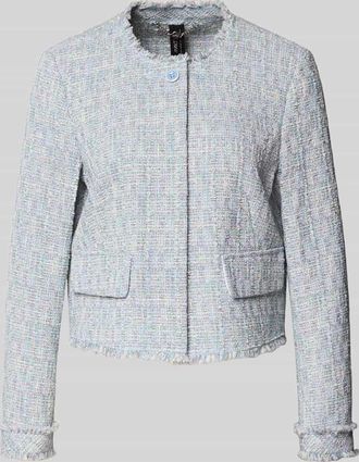 Marc Cain Regular Fit Blazer in Boucl&eacute;-Optik in Hellblau, Gr&ouml;&szlig;e 38