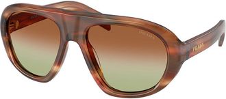 Prada PR C05S 24G70T Womens Sunglasses Brown Size 57