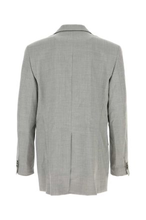 Loewe Mens Grey Wool Blazer Giacche E Gilet