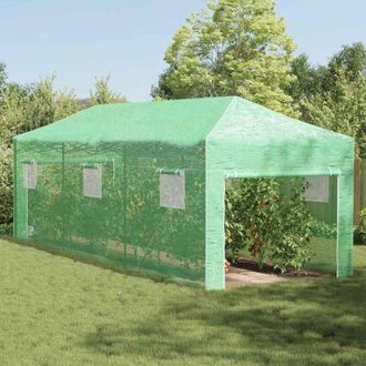 vidaXL Vidaxl - Invernadero Con Techo Manual Verde 290 X 870 X 315 Cm Acero