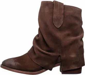 Antelope Womens Tarah Slouchy Suede Ankle Boots In Chocolate