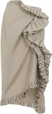 Dries Van Noten Beige Midi Skirt