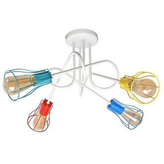 Netlighting Oxford Multi Arm Semi Flush Ceiling Light MultiColoured 64cm