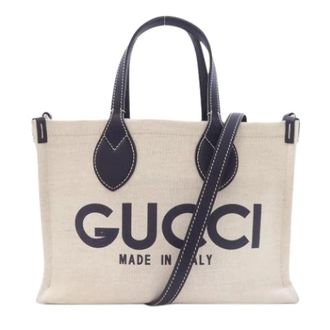 Gucci Pre-owned Tote Bags, female, Beige, Size: ONE SIZE Pre-owned Canvas Tote Bag
