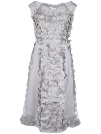 Gloria Coelho midi silk dress - Grey