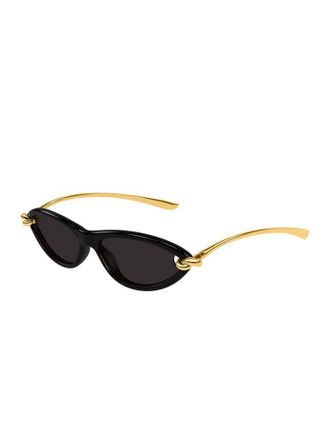 Bottega Veneta Womens Sunglasses Black-Grey Injection