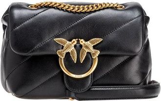 Pinko Mini Love Bag Puff Maxi Quilt Black/Antique Gold