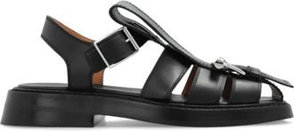 Alexander McQueen Sportschoenen - Dames - Sandalen - Zwart - 36 EU - Leer - Schoenen