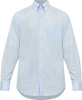 Paul & Shark Shirt With Pocket - Heren - Zakelijke Overhemden - Blauw - M - Katoen - Overhemden