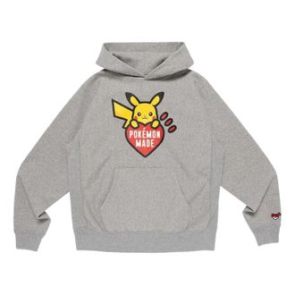 Human Made x Pokemon Made Pikachu Heavyweight Hoodie Grey XX30CS006-GREY