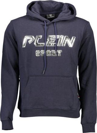 Plein Sport Fips 215 Hooded Sweatshirt - Heren - Sportshirts - Blauw - S - Katoen - Fitness