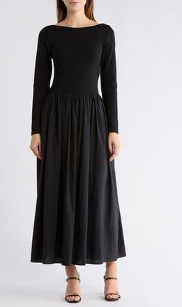 Wayf Colorblock Long Sleeve Dress in Black at Nordstrom Rack, Size X-Small