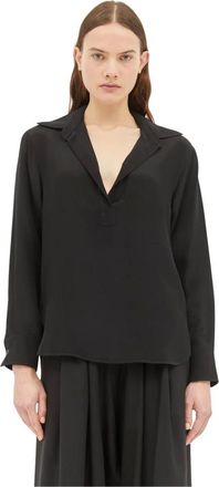 Max Mara Dames, Blouses & Shirts, Zwart, Maat: 2XS Zijde