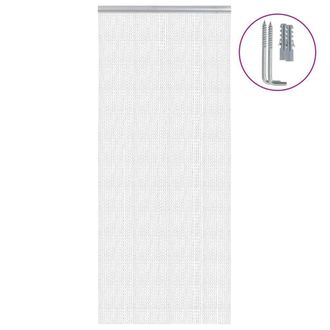 Berkfield Home Chain Door Fly Screen 90x200 cm Aluminium in Silver
