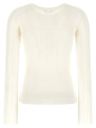 Balmain Lion-Head Button Detail Sweater - Cream