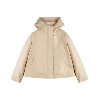 Fay Light Jackets, female, Beige, Size: L Short Parka