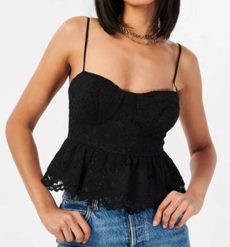 Cami NYC Alexandra Lace Bustier Top In Black