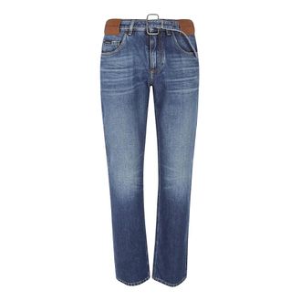 Dolce & Gabbana Slim-fit Jeans, male, Blue, Size: M Denim Trousers
