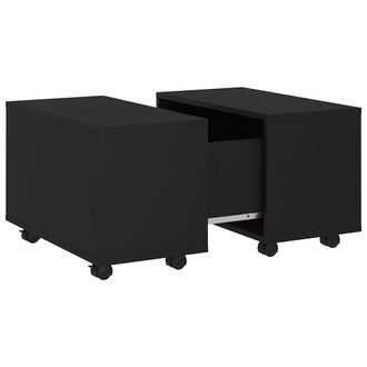 vidaXL Vidaxl Tavolino Da Salotto Nero 60x60x38 Cm In Legno Multistrato