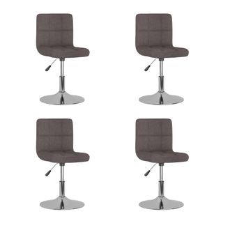 vidaXL Vidaxl - Sillas De Comedor Giratorias 4 Unidades Tela Taupe