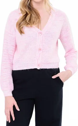 Lili Sidonio x Molly Bracken Short Cardigan In Pink