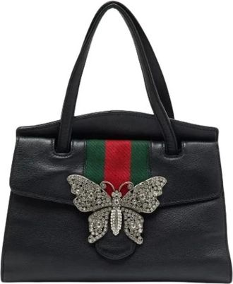 Gucci Pre-owned Handbags, female, Black, Size: ONE SIZE Pre-owned Linea Totem Tote