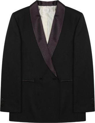 Alysi Weave Double-Breasted Virgin Wool Blazer
