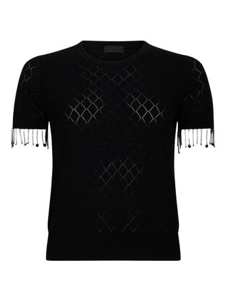 Liu Jo Sweater With Openwork Pattern And Beads