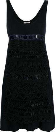 Prada 2000s panelled sleeveless dress - women - Viscose - 38 - Black