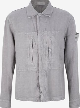 Stone Island Hemdjacke aus Leinen 1200010