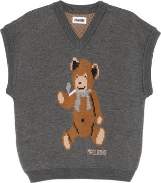 Magliano Teddy Bear V-neck Sweater