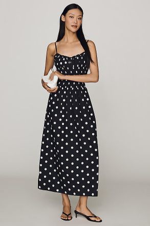 S/W/F 100% Cotton Smocked Bustier Maxi Dress